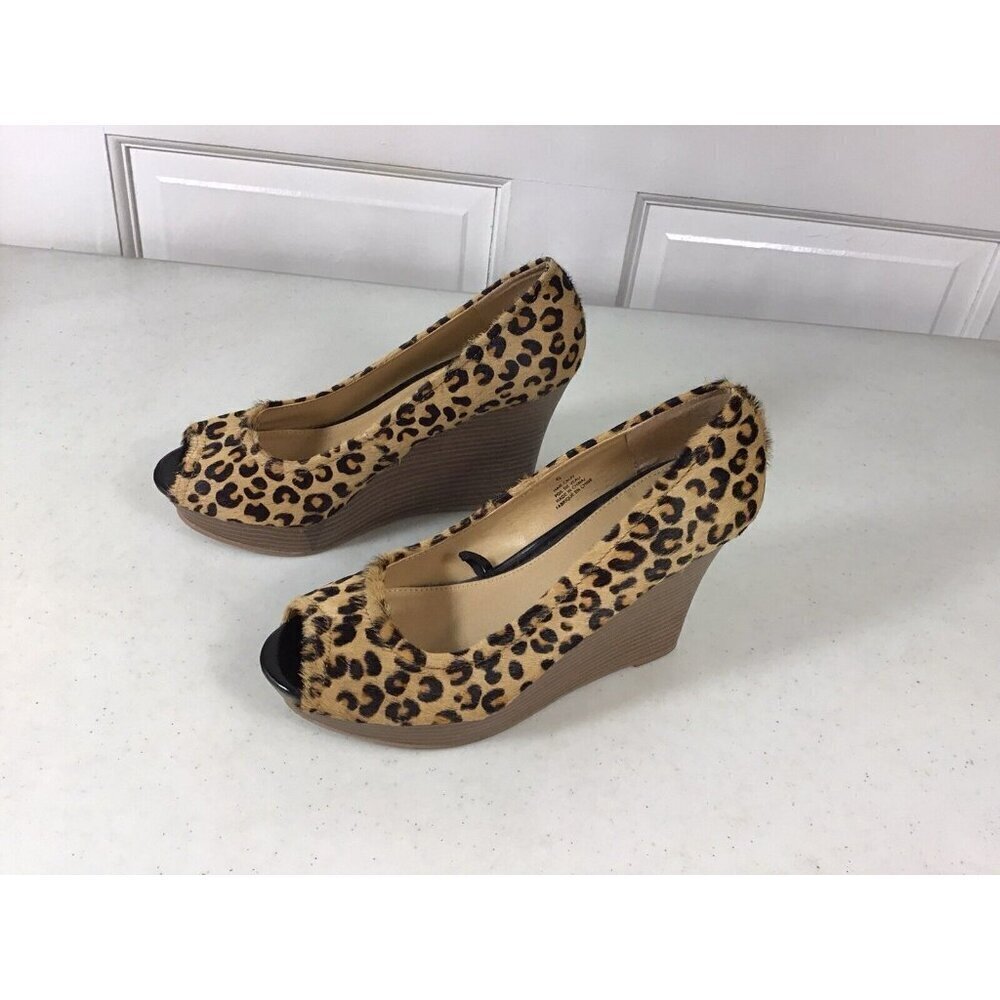 Express Calf Hair Wedge Heels Womens 6 - Picture 3 of 4